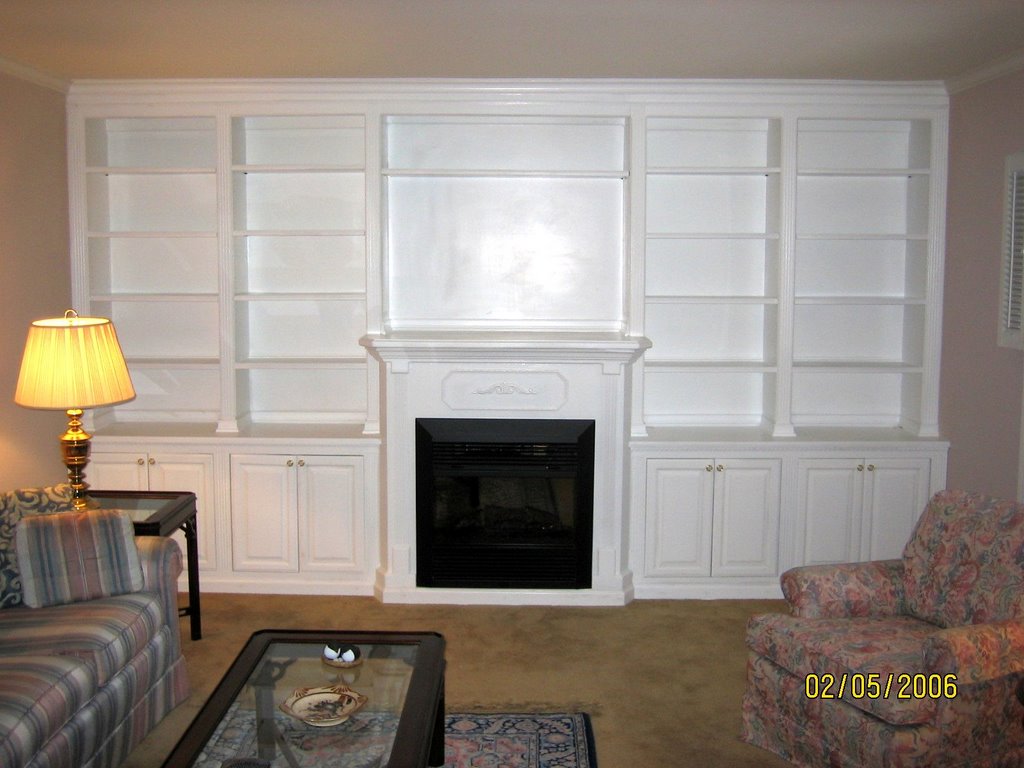 Entertainment Centers/Bookcases by Robert F. Springer: Wall Unit with Fireplace Mantel